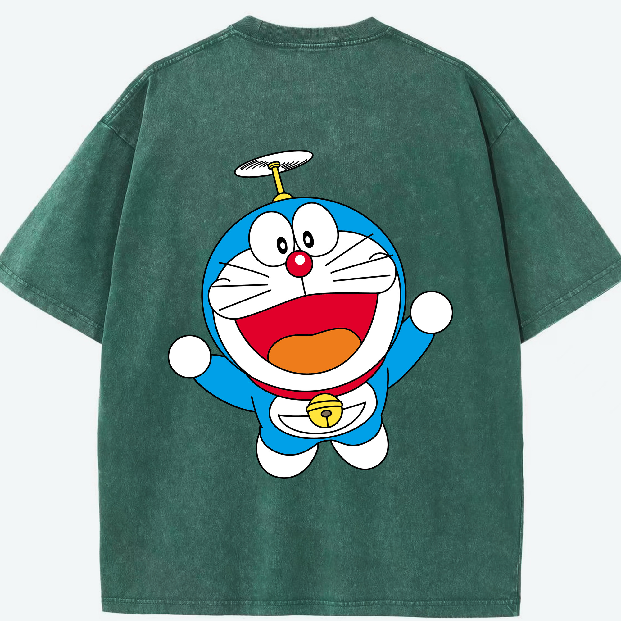 （画像用） ドラえもん Doraemon 綿100% ヴィンテージ風 半袖Tシャツ（背面プリント）